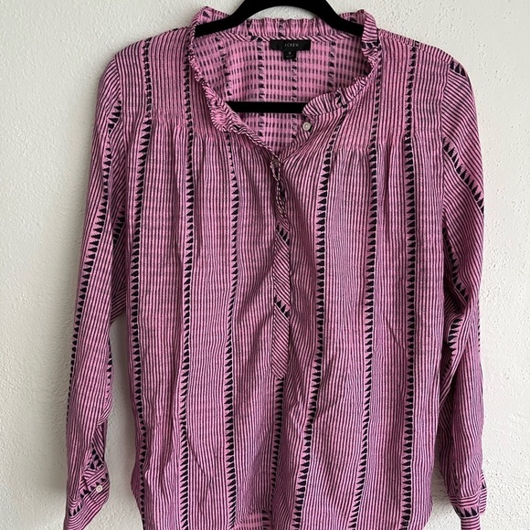 J. Crew  Woman Purple Long Sleeve Bottom Down Shirt, Size Small - Picture 2 of 7